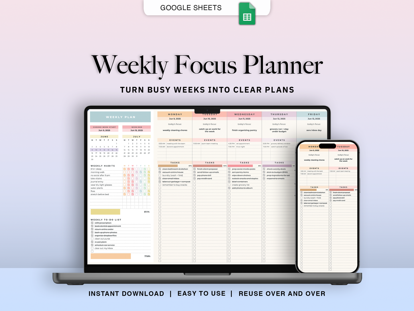 Weekly Focus Planner