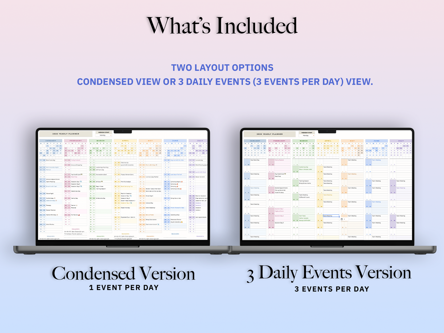 One-Page Year Planner