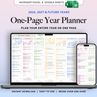 One-Page Year Planner