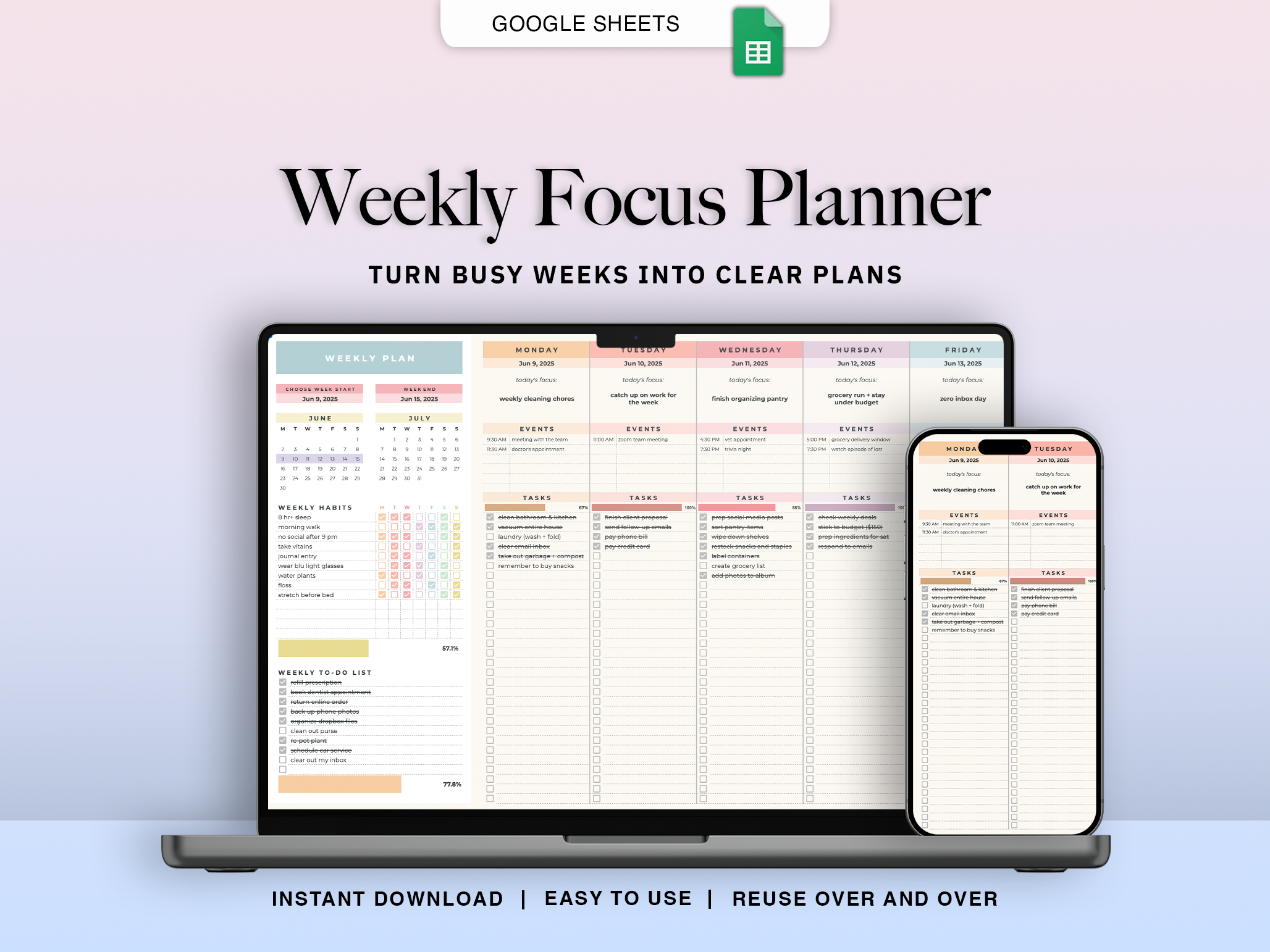 Weekly Focus Planner